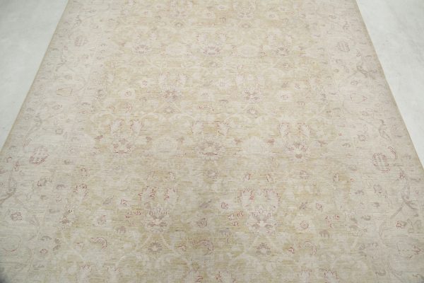 Gold Pakistani Tabriz Rug 6'2" x 8'6" Hand-Knotted view 15
