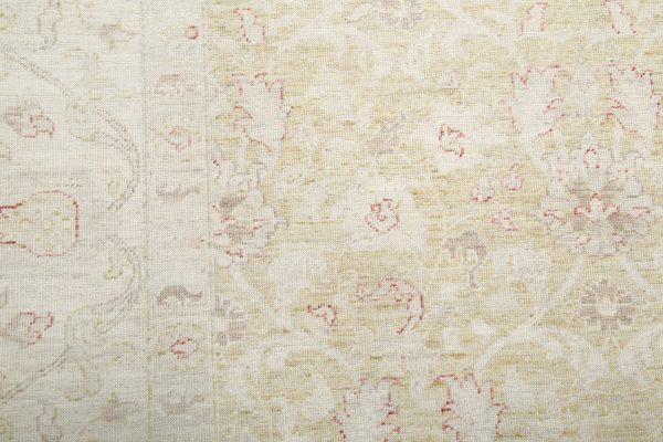 Gold Pakistani Tabriz Rug 6'2" x 8'6" Hand-Knotted view 17