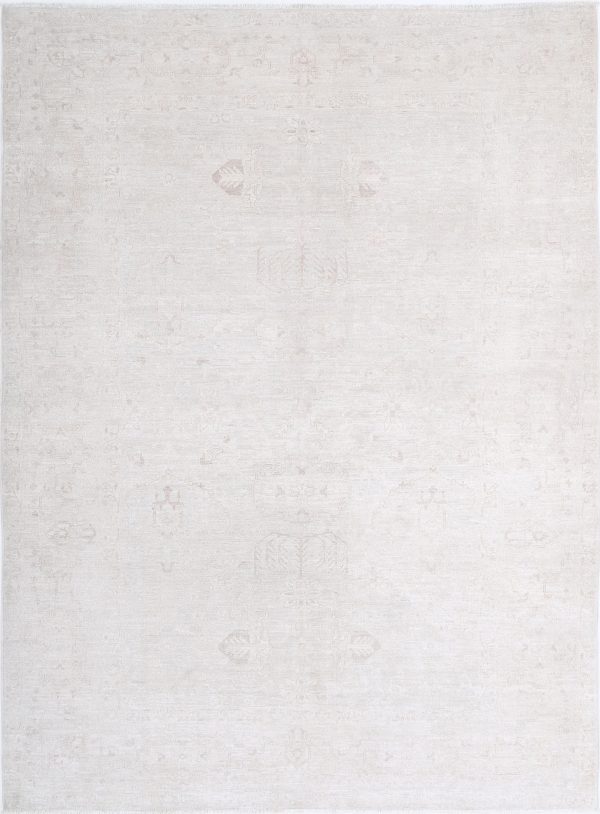 Grey Pakistani Tabriz Rug 6'1" x 8'3" Hand-Knotted