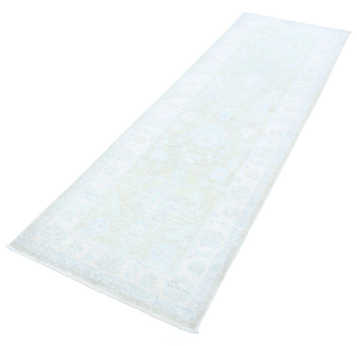 Green Pakistani Farhan Rug 2'6" x 8'4" Hand-Knotted view