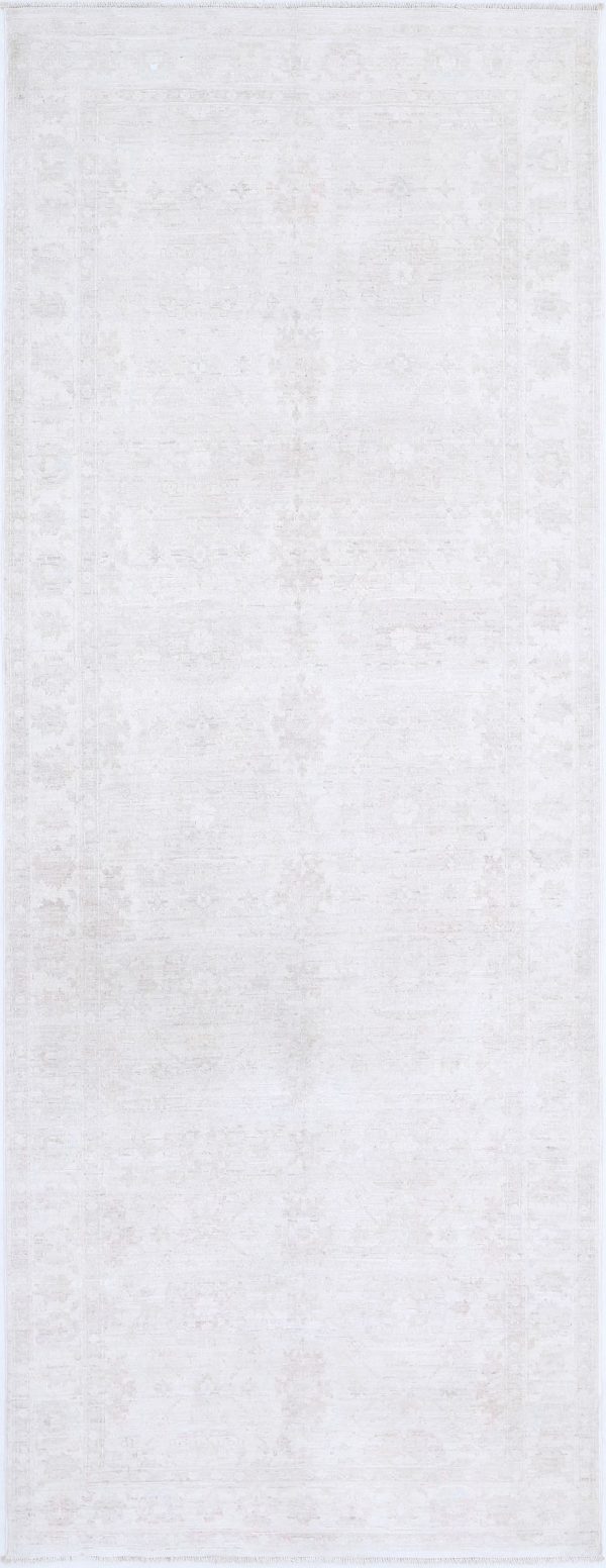 Grey Pakistani Tabriz Rug 3' 10" x 10' 6" Hand-Knotted