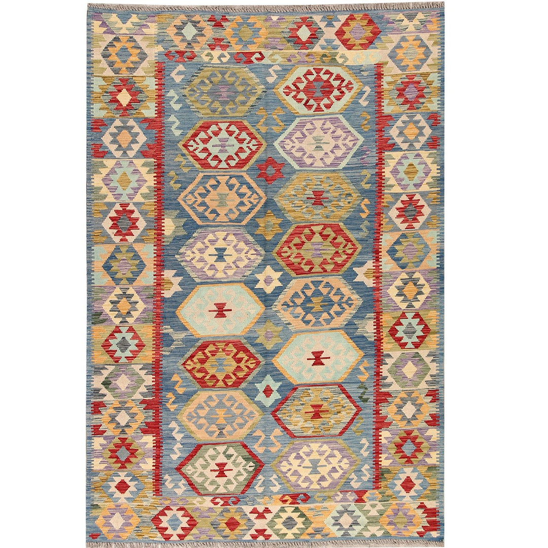 Vegetable Kilim 5' 6 x 7' 8 (ft) - No. AL85065 - ALRUG Rug Store