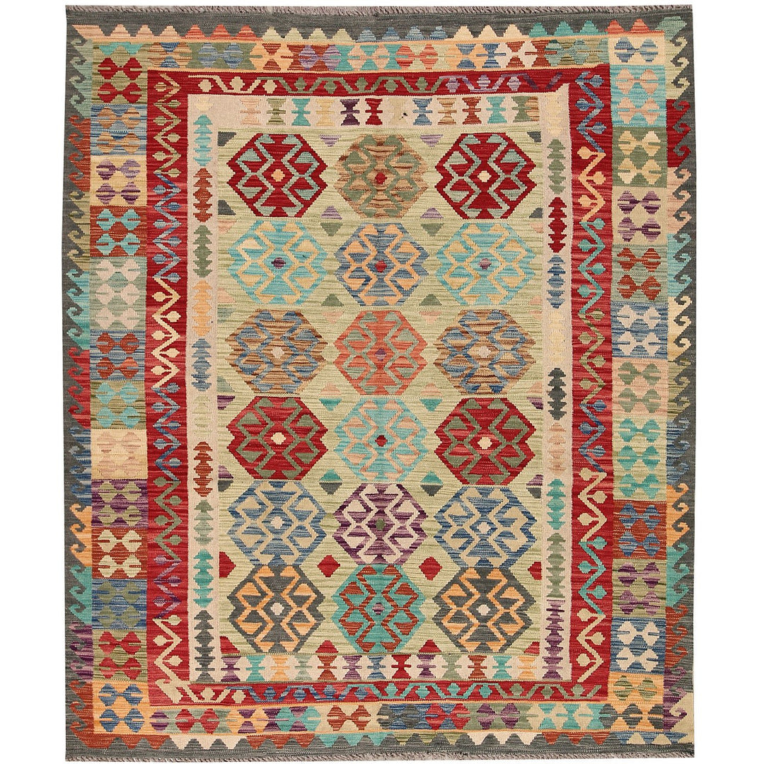 Vegetable Kilim 5' 9 x 7' 4 (ft) - No. AL41742 - ALRUG Rug Store