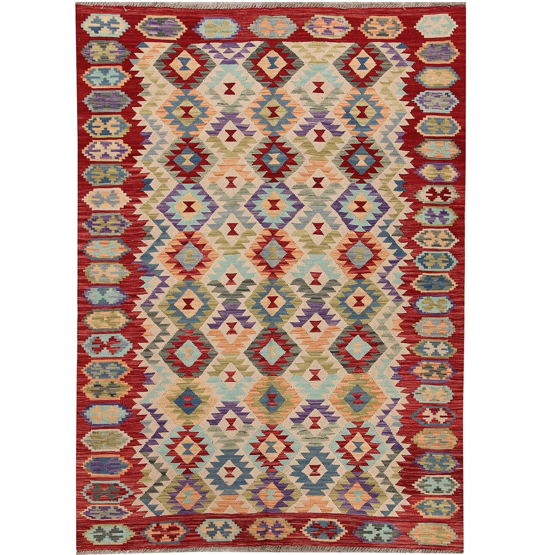 Vegetable Kilim 5' 6 x 7' 7 (ft) - No. AL41814 - ALRUG Rug Store