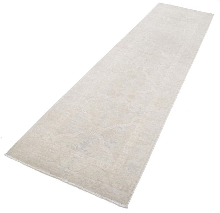 Green Afghan Tabriz Rug 2'9" x 10'6" Hand-Knotted view