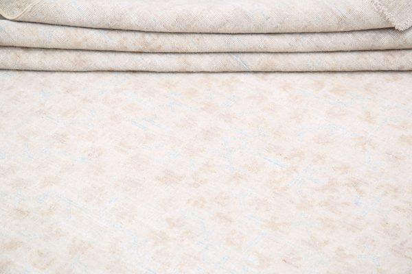 Ivory Pakistani Artemix Rug 12'11" x 18'6" Hand-Knotted reverse
