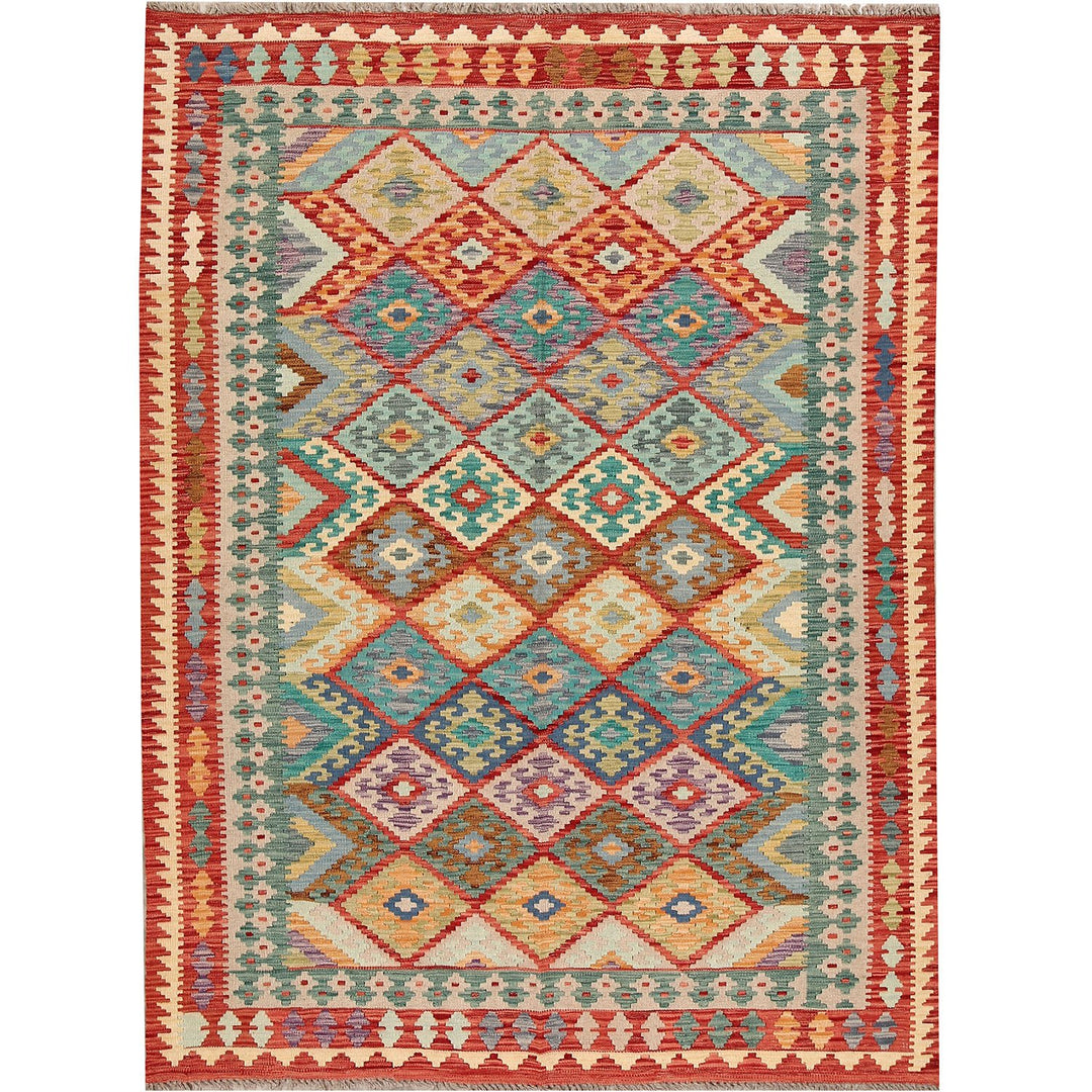 Vegetable Kilim 5' 8 x 7' 8 (ft) - No. AL55526 - ALRUG Rug Store