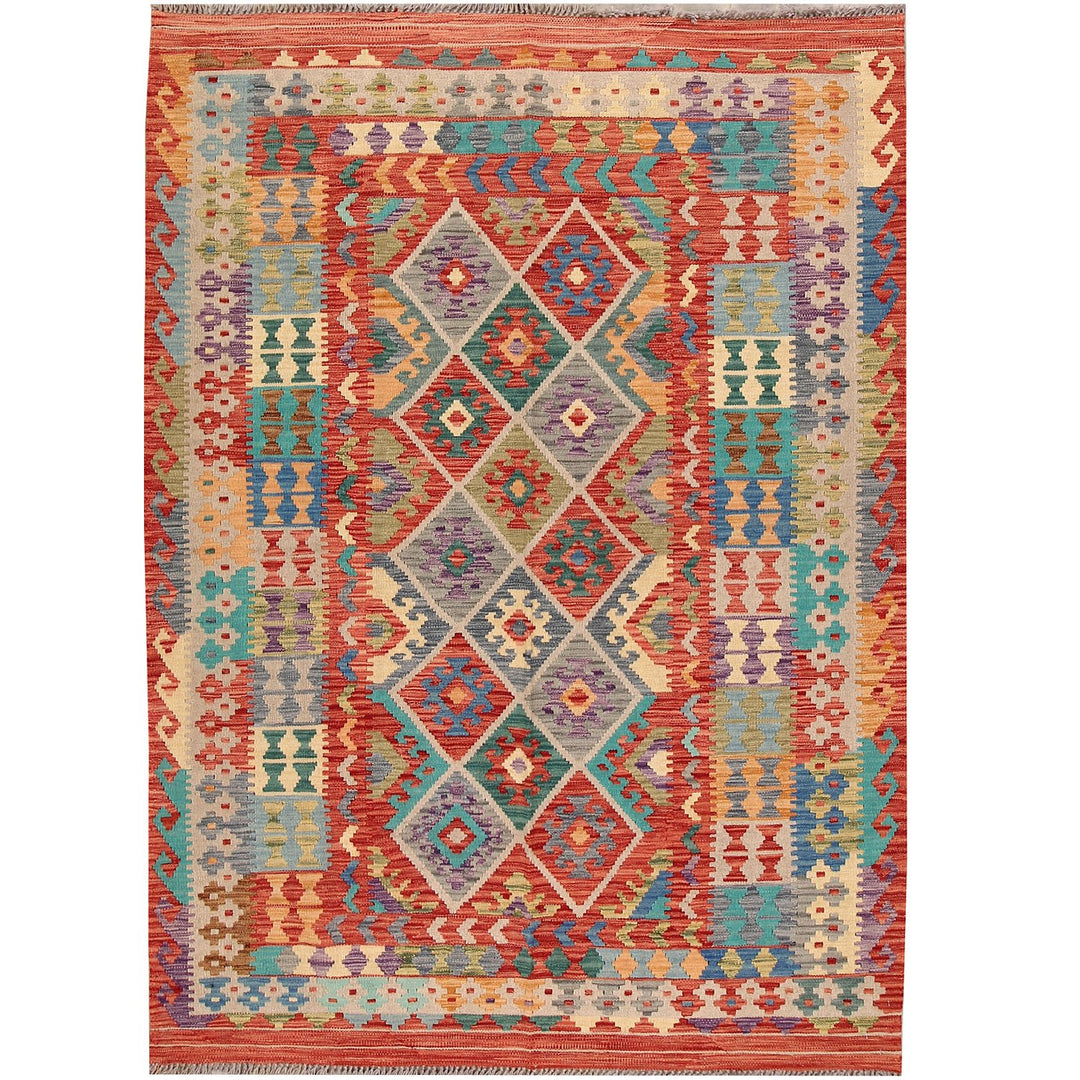 Vegetable Kilim 5' 5 x 7' 6 (ft) - No. AL85293 - ALRUG Rug Store