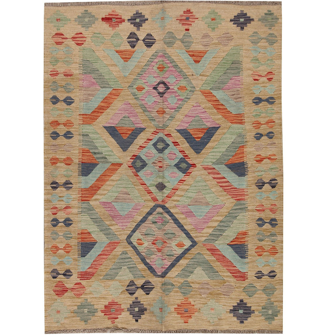 Vegetable Kilim 4' 7 x 6' 4 (ft) - No. AL46132 - ALRUG Rug Store