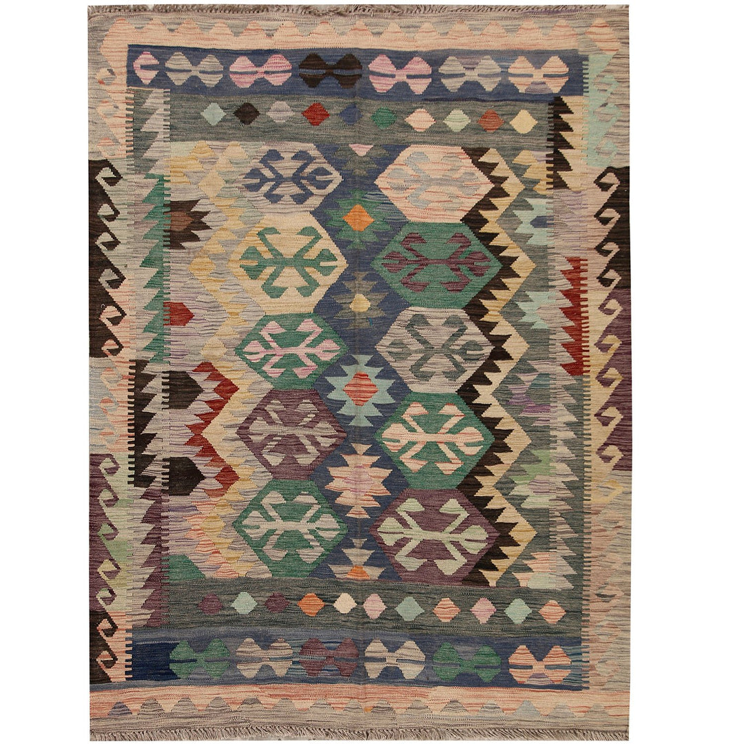 Vegetable Kilim 4' 9 x 6' 4 (ft) - No. AL77440 - ALRUG Rug Store