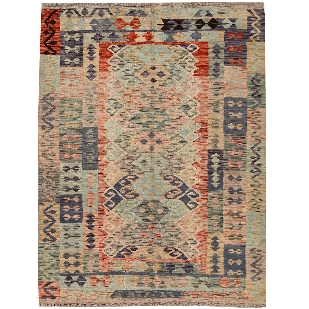 Vegetable Kilim 4' 9 x 6' 2 (ft) - No. AL76810 - ALRUG Rug Store