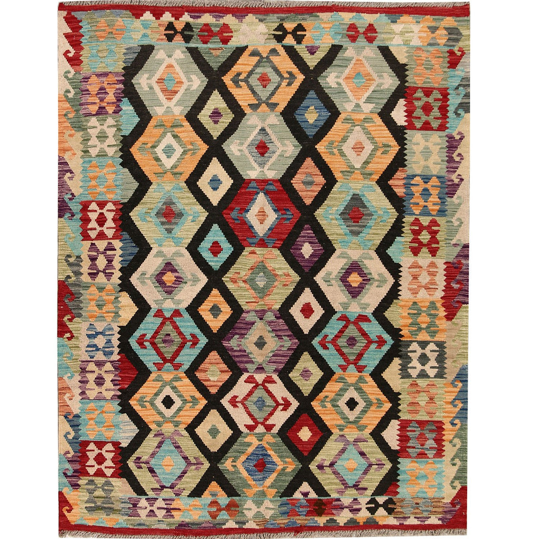 Vegetable Kilim 4' 9"  x 6' 3" (ft) - No. AL85560 - ALRUG Rug Store