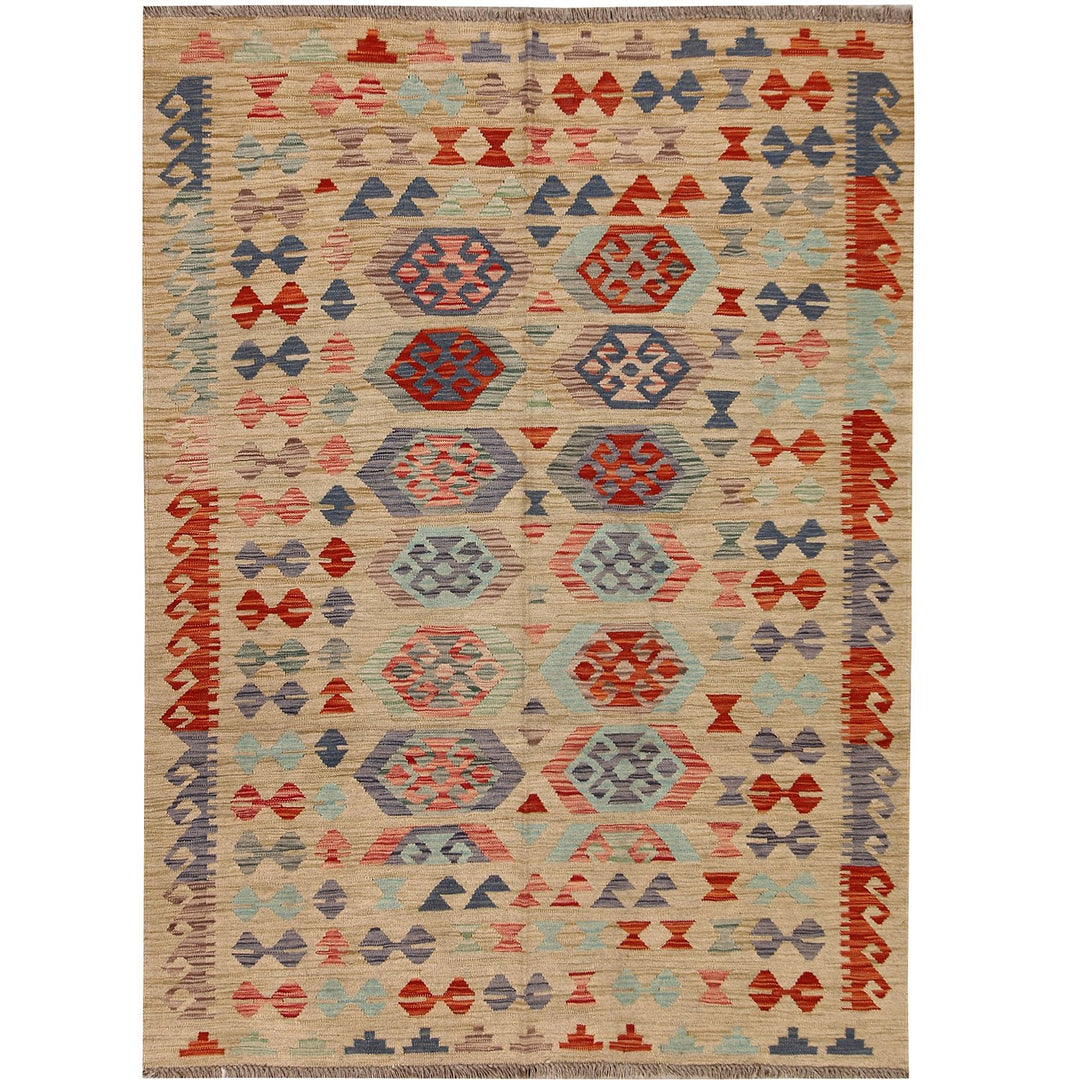 Vegetable Kilim 4' 8 x 6' 4 (ft) - No. AL86892 - ALRUG Rug Store