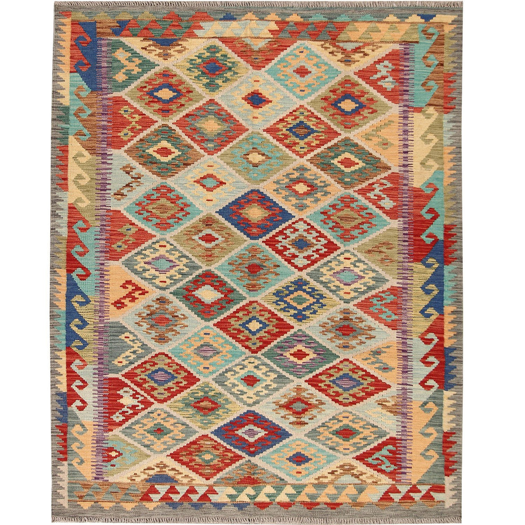 Vegetable Kilim 5' x 6' 3 (ft) - No. AL88814 - ALRUG Rug Store