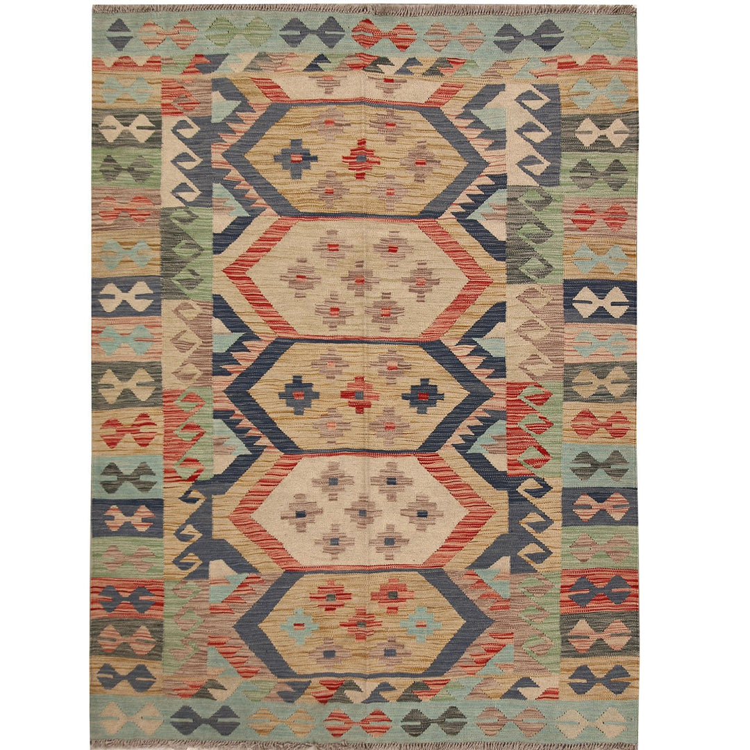 Vegetable Kilim 4' 8 x 6' 5 (ft) - No. AL18312 - ALRUG Rug Store