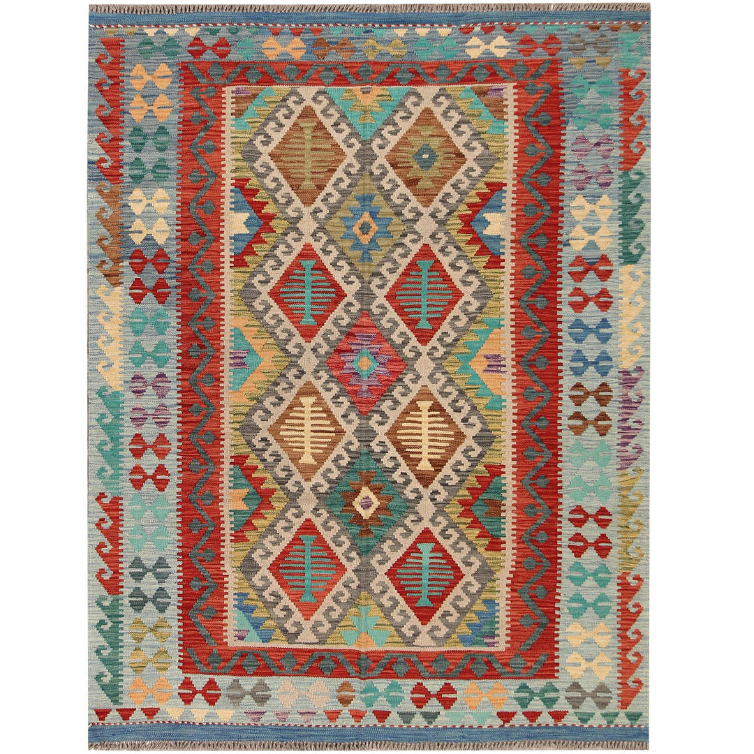 Vegetable Kilim 5' x 6' 4 (ft) - No. AL43763 - ALRUG Rug Store