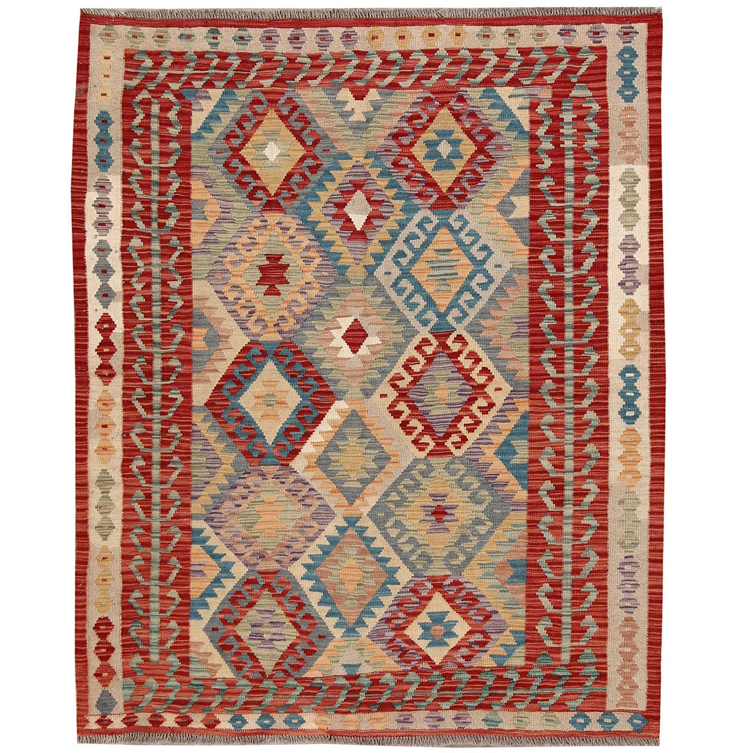 Vegetable Kilim 4' 7 x 5' 7 (ft) - No. AL53487 - ALRUG Rug Store
