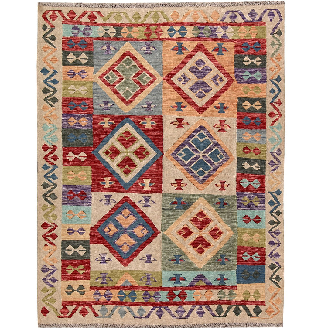 Vegetable Kilim 5' x 6' 4 (ft) - No. AL38591 - ALRUG Rug Store