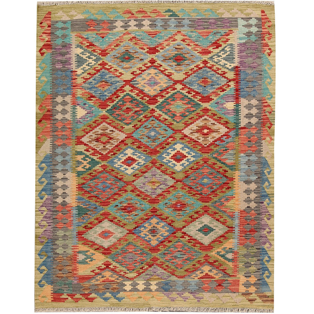 Vegetable Kilim 4' 8 x 6' 2 (ft) - No. AL32119 - ALRUG Rug Store