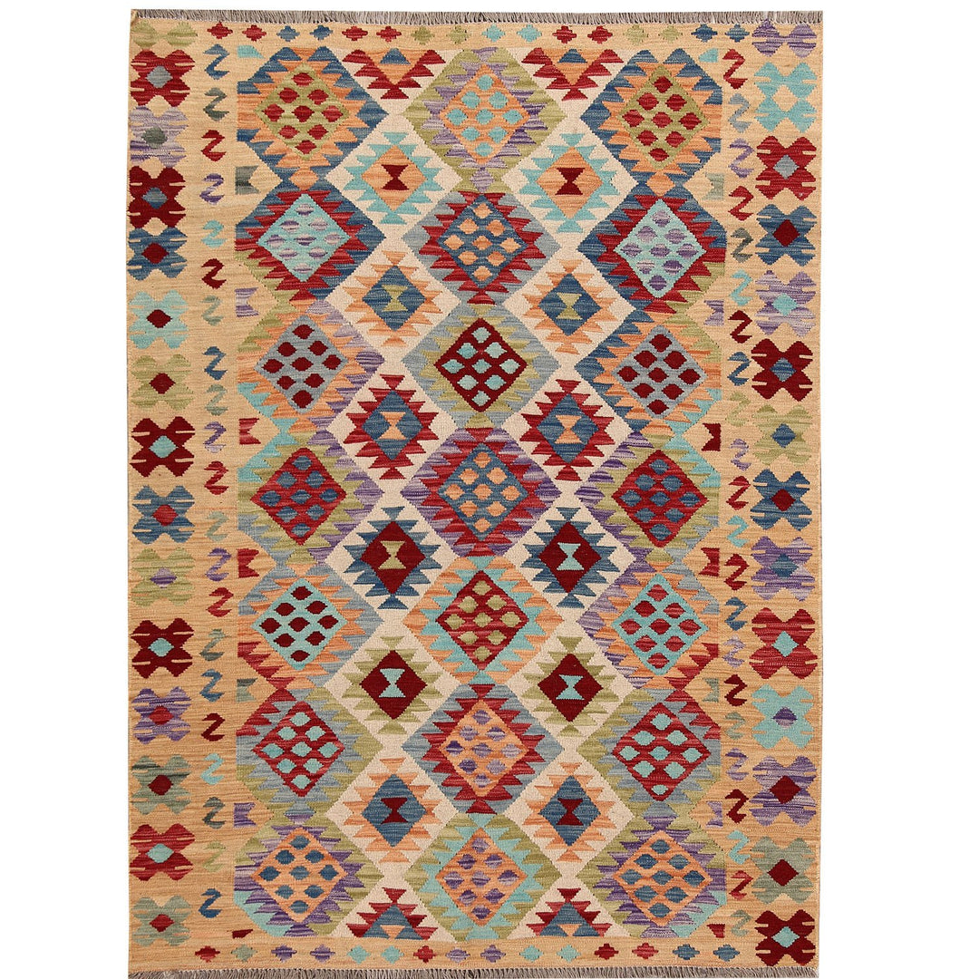 Vegetable Kilim 5'  x 7' (ft) - No. AL96007 - ALRUG Rug Store