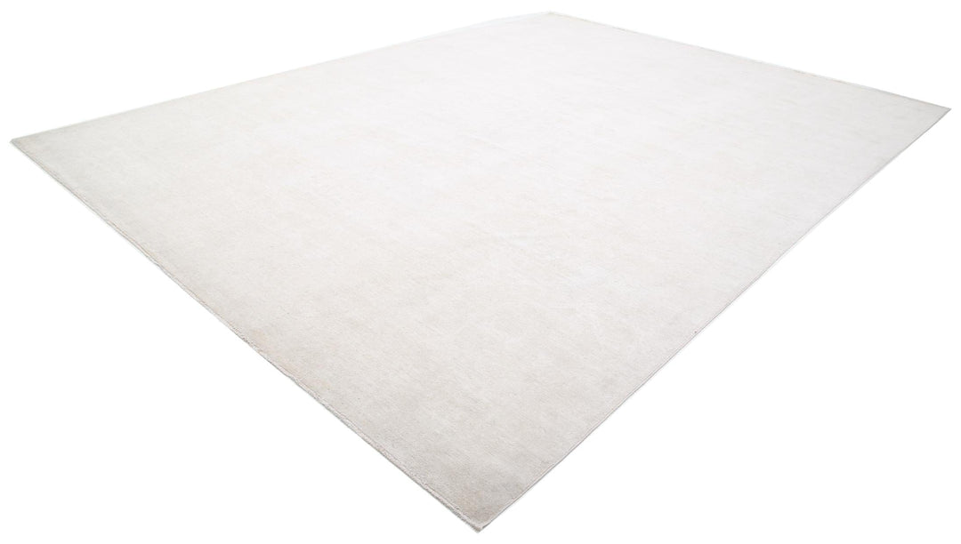 Ivory Pakistani Artemix Rug 12'0" x 16'2" Hand-Knotted view 9