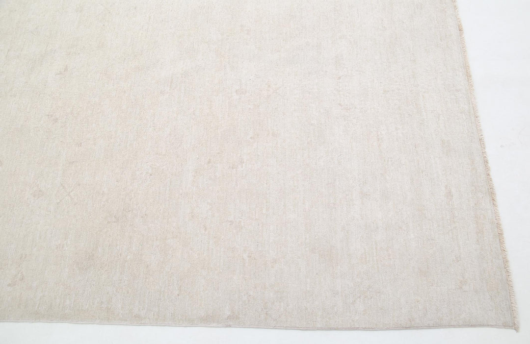 Ivory Pakistani Artemix Rug 12'0" x 16'2" Hand-Knotted field