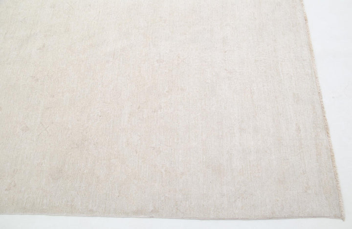 Ivory Pakistani Artemix Rug 12'0" x 16'2" Hand-Knotted field