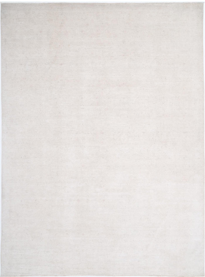 Ivory Pakistani Artemix Rug 12'0" x 16'2" Hand-Knotted