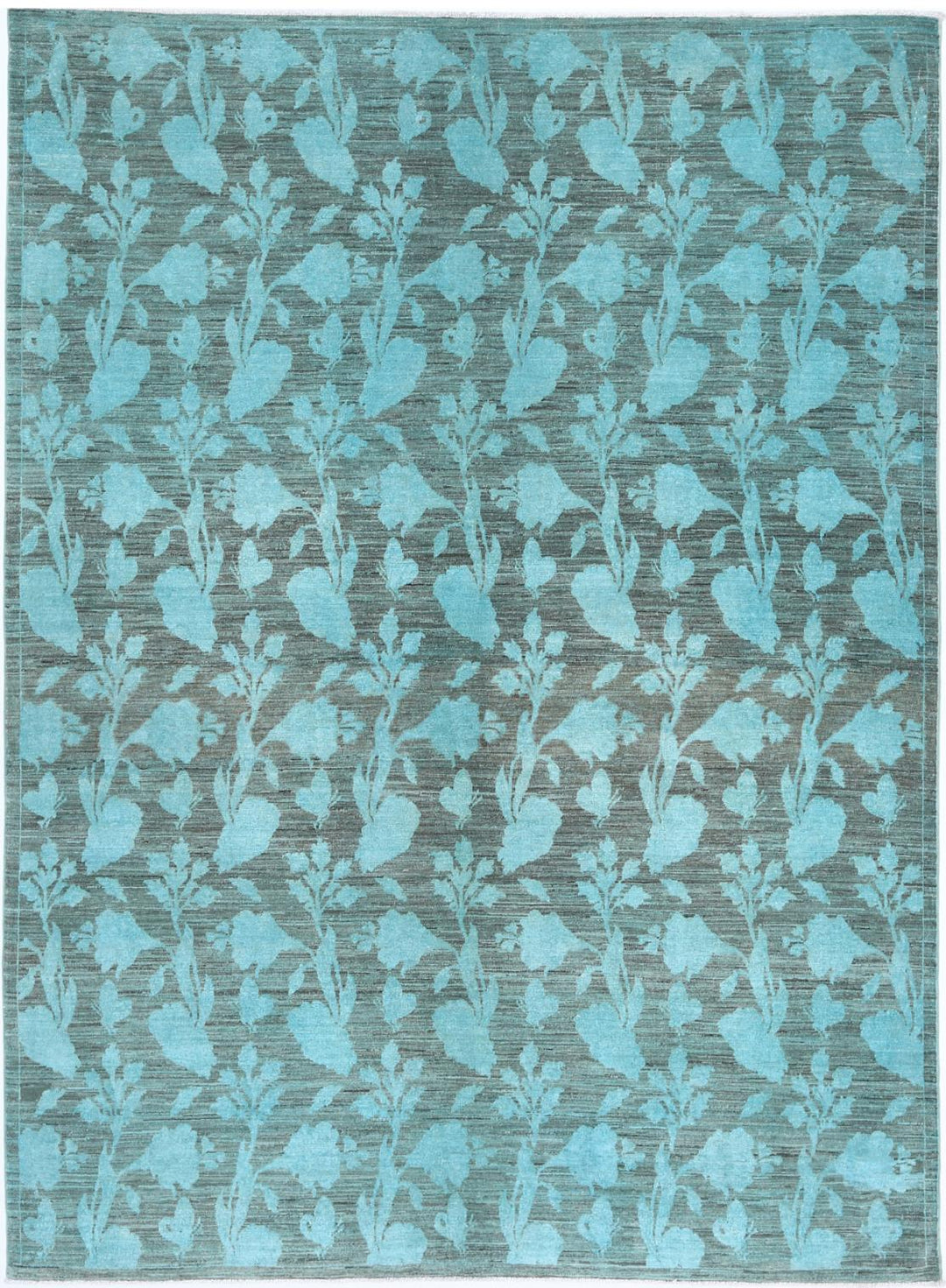 Green Overdye Rug 6'1" x 8'4" Hand-Knotted