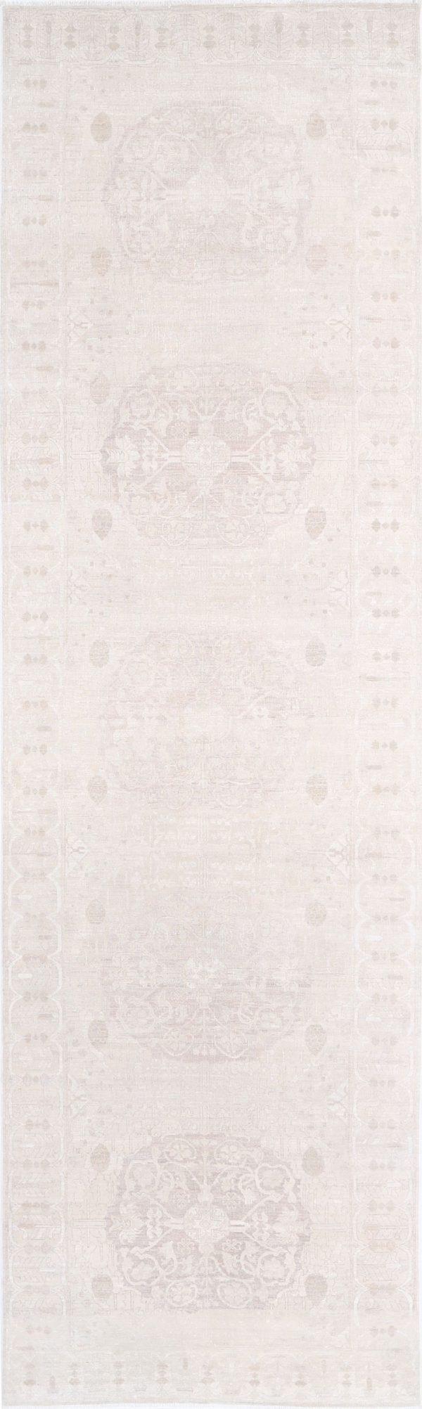Gold Afghan Ariana Runner 4' 1" x 14' 3" Hand-Knotted
