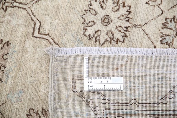 Brown Pakistani Ariana Rug 10'0" x 13'6" Hand-Knotted view 10