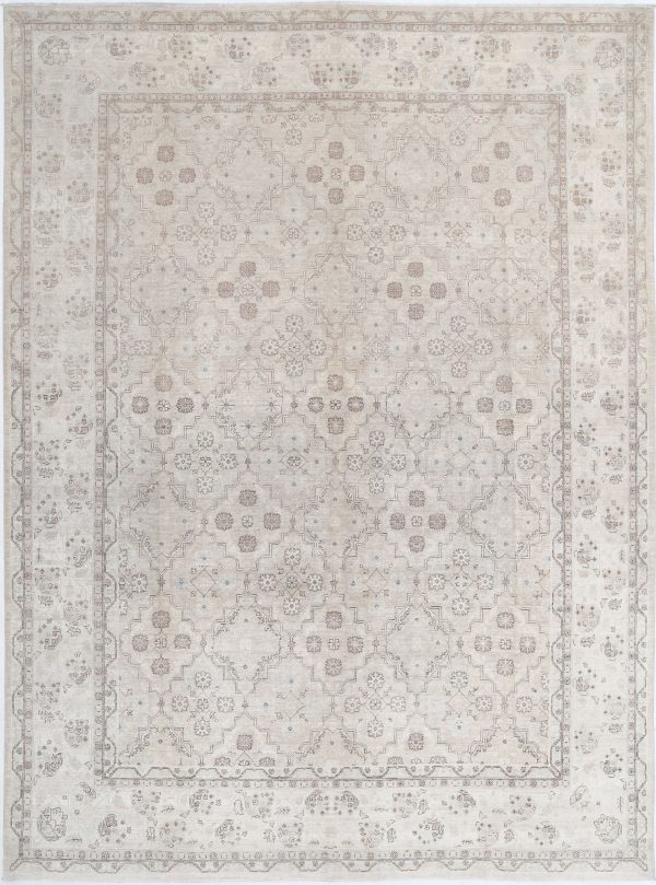 Brown Pakistani Ariana Rug 10'0" x 13'6" Hand-Knotted