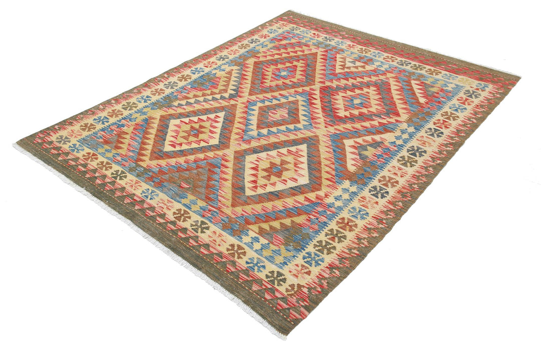 Kilim 5’ 2″ x 6’ 8″ - No. AV62370 - ALRUG Rug Store