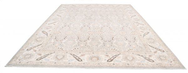 Grey Pakistani Tabriz Rug 10' 3" x 13' 10" Hand-Knotted view 13