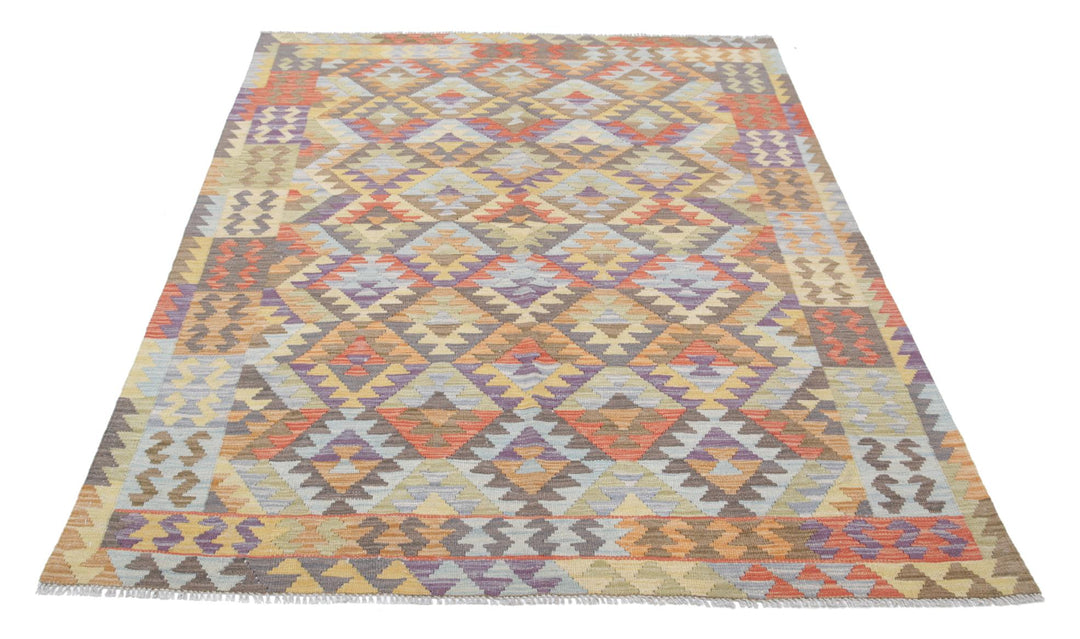 Kilim 4’ 9″ x 6’ 6″ - No. AV19508 - ALRUG Rug Store