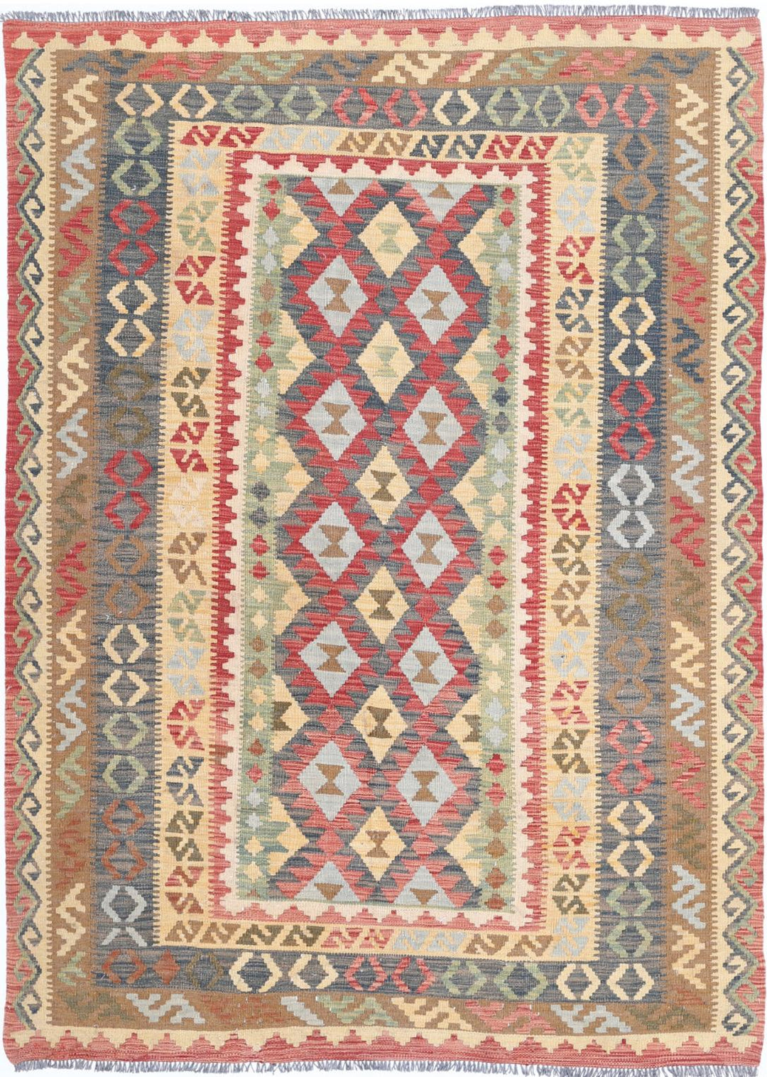 Kilim 5’ 6″ x 7’ 8″ - No. AV45228 - ALRUG Rug Store