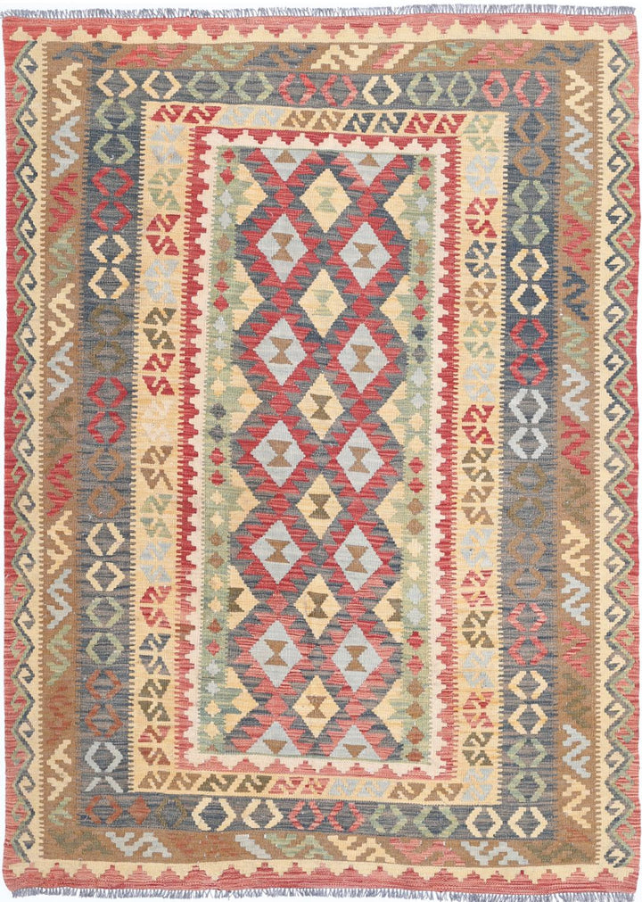 Kilim 5’ 6″ x 7’ 8″ - No. AV45228 - ALRUG Rug Store