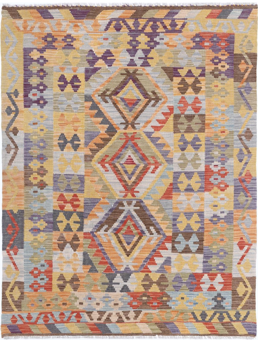 Kilim 4’ 3″ x 5’ 9″ - No. AV32137 - ALRUG Rug Store