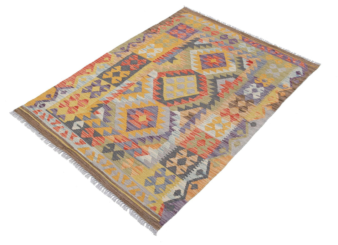 Kilim 3’ 4″ x 4’ 10” - No. AV80513 - ALRUG Rug Store