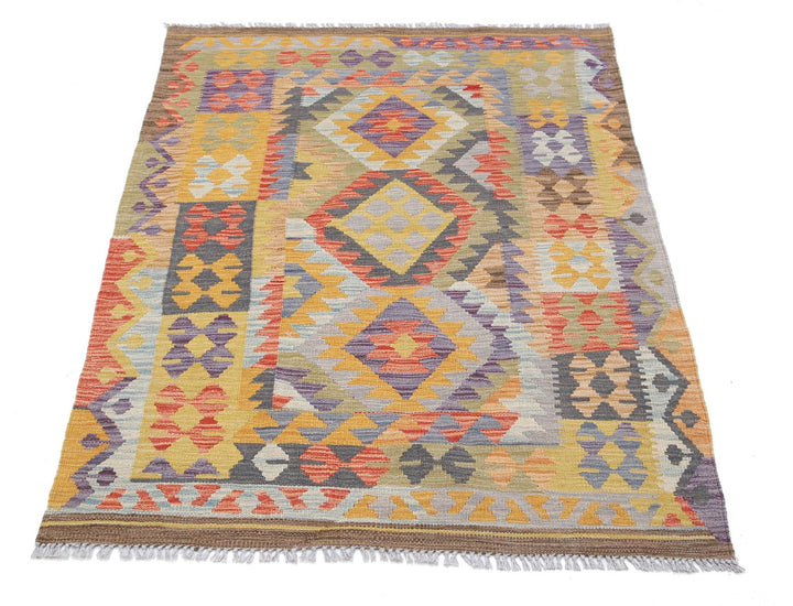 Kilim 3’ 4″ x 4’ 10” - No. AV80513 - ALRUG Rug Store