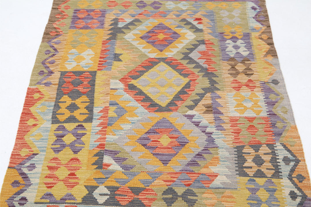 Kilim 3’ 4″ x 4’ 10” - No. AV80513 - ALRUG Rug Store