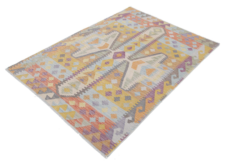 Kilim 4’ 2″ x 5’ 11” - No. AV63055 - ALRUG Rug Store
