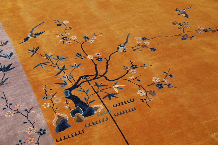 Hand Knotted Antique Nickel Wool Rug 9' 10" x 13' 2" - No. AT77055