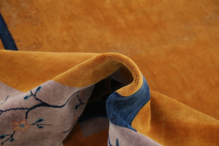 Hand Knotted Antique Nickel Wool Rug 9' 10" x 13' 2" - No. AT77055