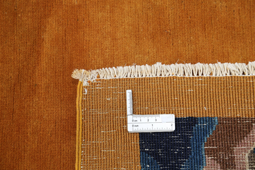 Hand Knotted Antique Nickel Wool Rug 9' 10" x 13' 2" - No. AT77055