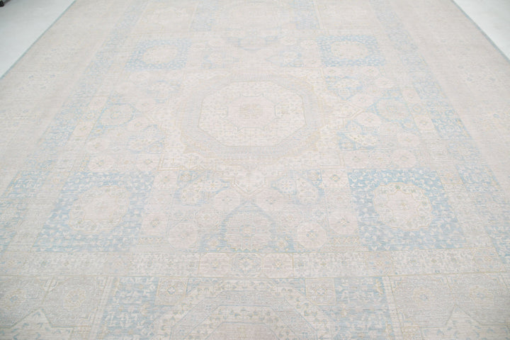 Hand Knotted Fine Mamluk Wool Rug 12' 8" x 17' 1" - No. AT21020