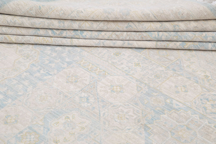 Hand Knotted Fine Mamluk Wool Rug 12' 8" x 17' 1" - No. AT21020