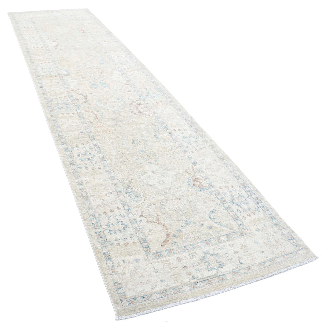 Hand Knotted Ariana Haji Jalili Wool & Silk Rug 3' 2" x 12' 10" - No. AT15719