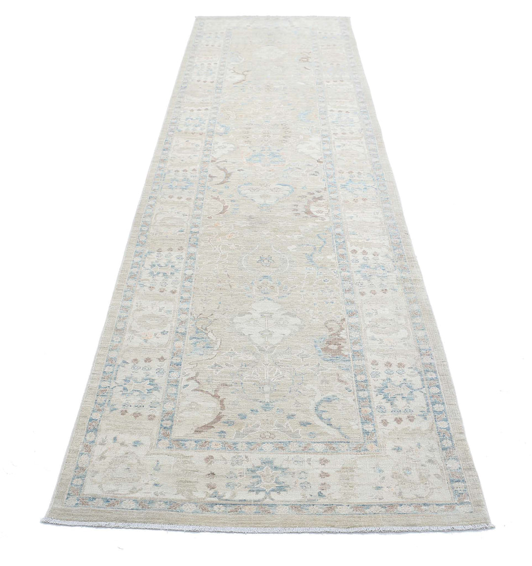 Hand Knotted Ariana Haji Jalili Wool & Silk Rug 3' 2" x 12' 10" - No. AT15719