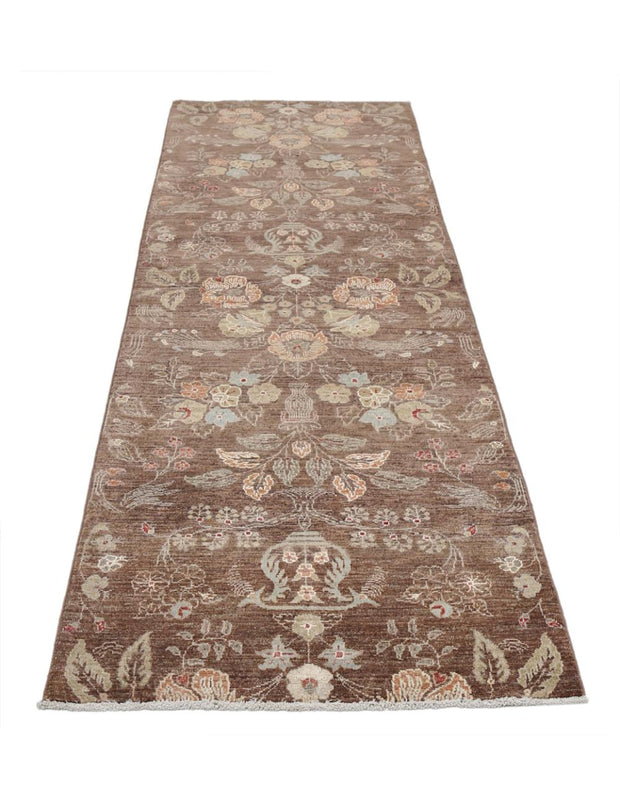 Hand Knotted Artemix Wool & Silk Rug 2' 11" x 9' 7" - No. AT89084